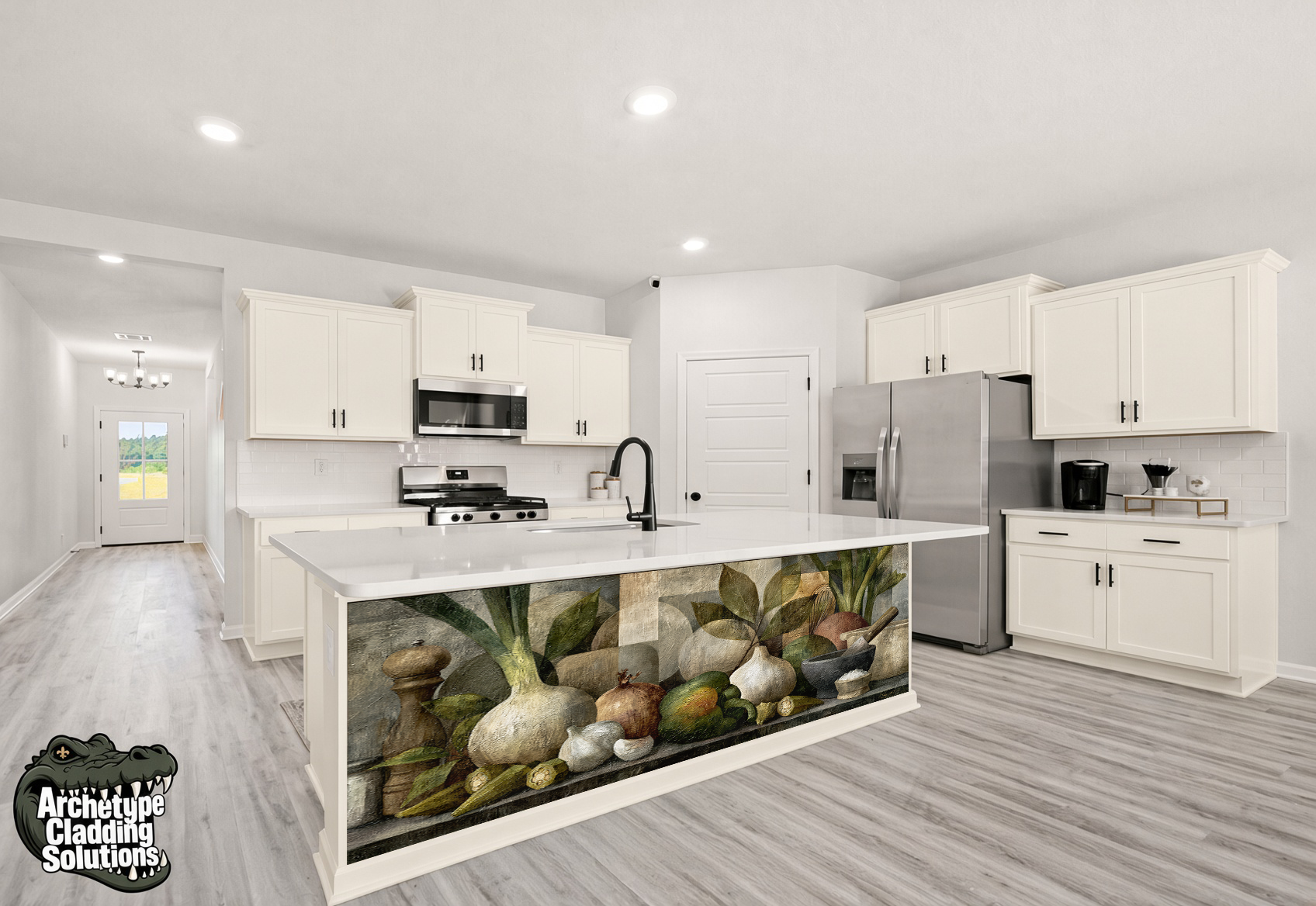 Gumbo Fixin’s II– Architectural Kitchen Island Cladding