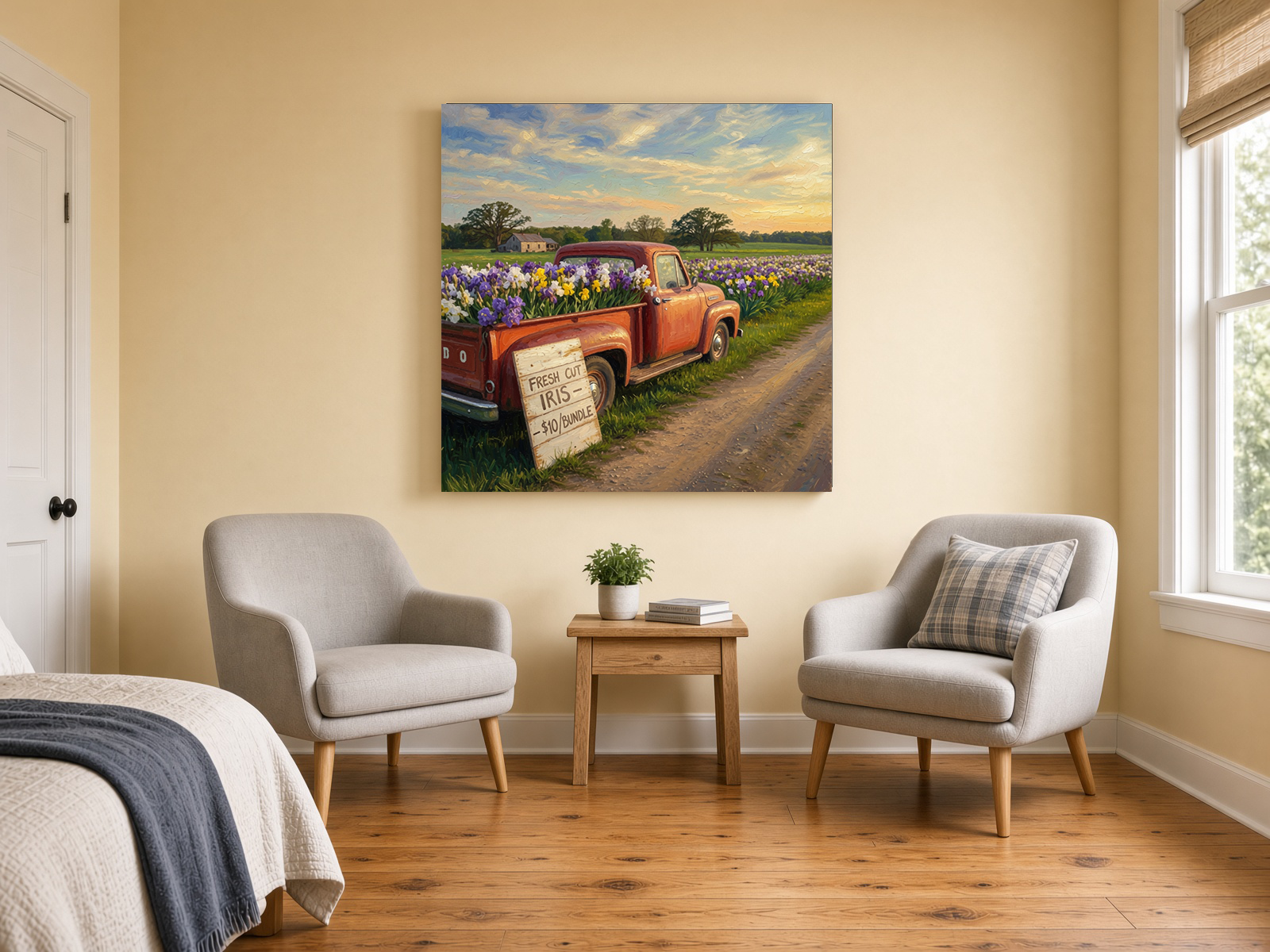 Louisiana Iris & Flower Truck Plant Sale Fine Art Print