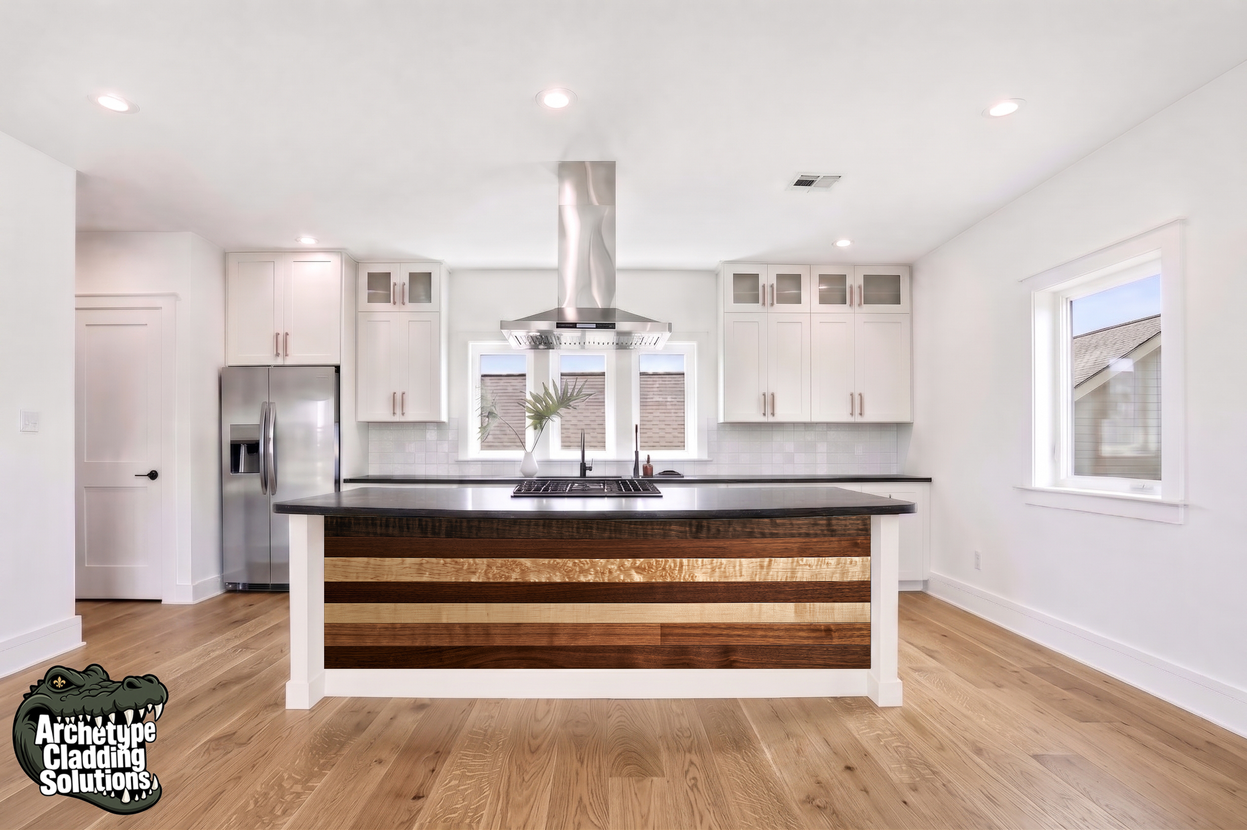 Stacked Mix Boards – Architectural Kitchen Island Cladding