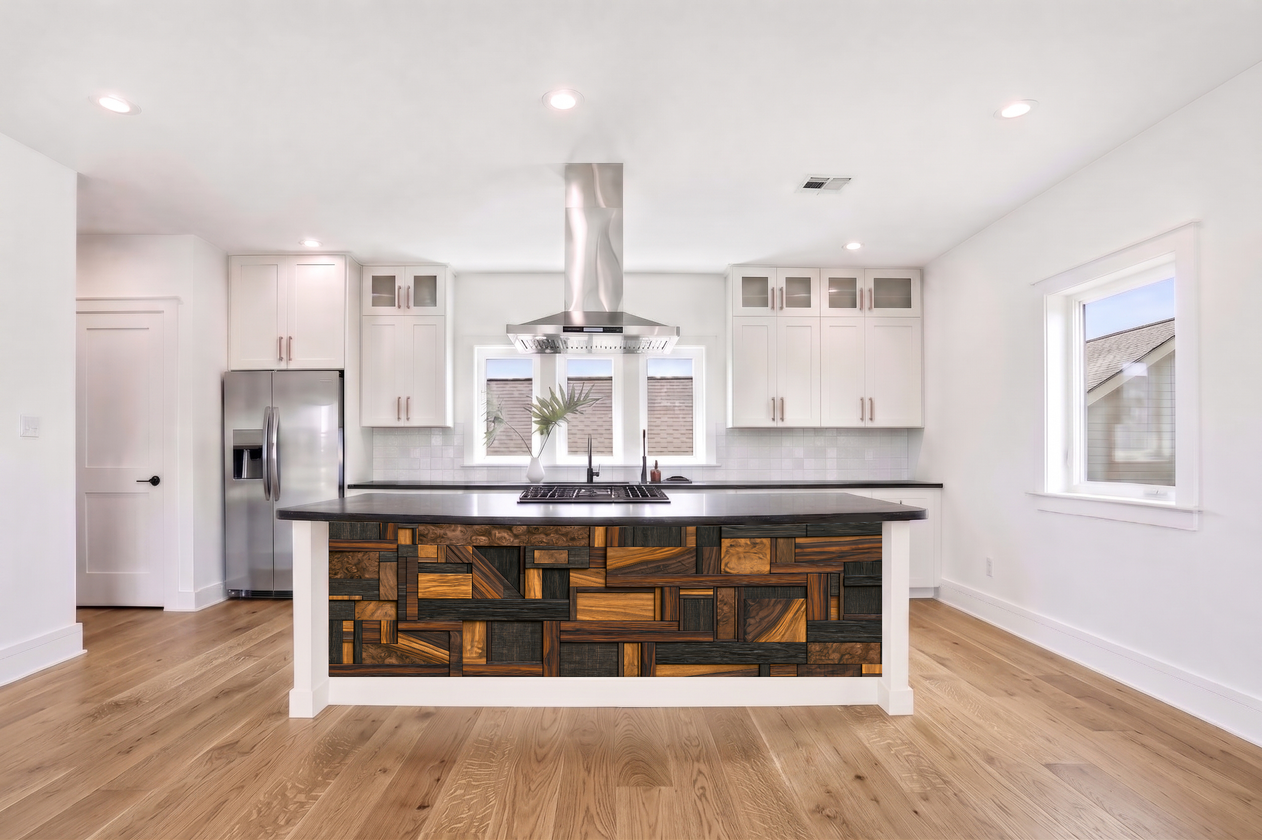 Charcoal & Smoked Oak Rectangle Parquet – Architectural Cladding Panels (Copy)