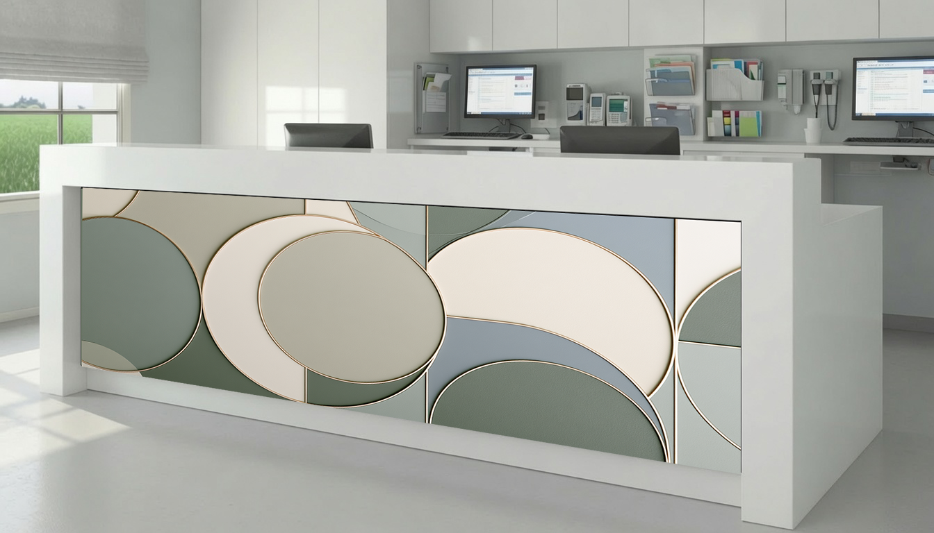 Sage & Slate Overlapping Circle Inlay – Architectural Cladding Panels