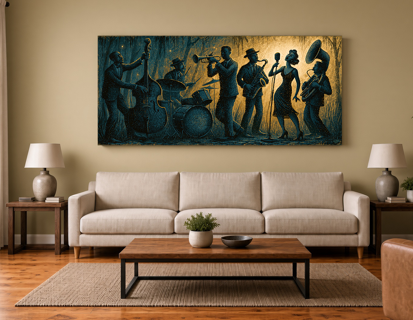 Blue Bayou Jazz Diva & Ensemble Perforated Silhouette