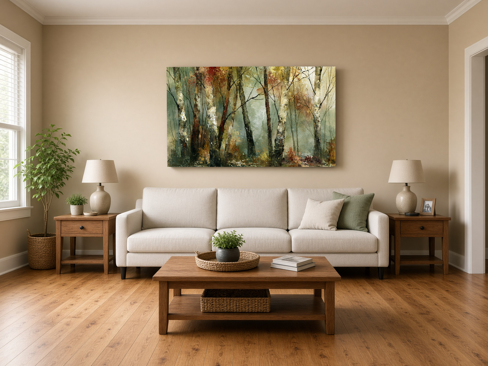 Painterly Winter Live Oaks Landscape Fine Art Print