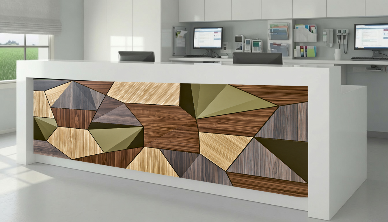 Geometric Modern Wood Mosaic – Architectural Cladding Panels