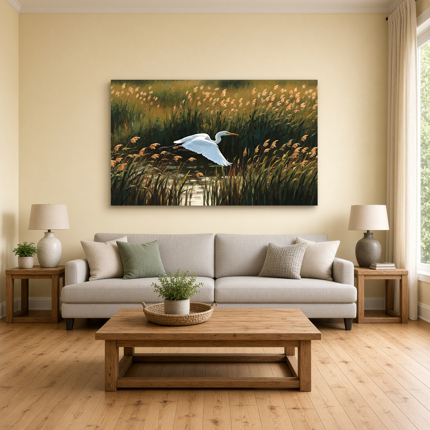 Springtime Cypress Bayou & White Egret