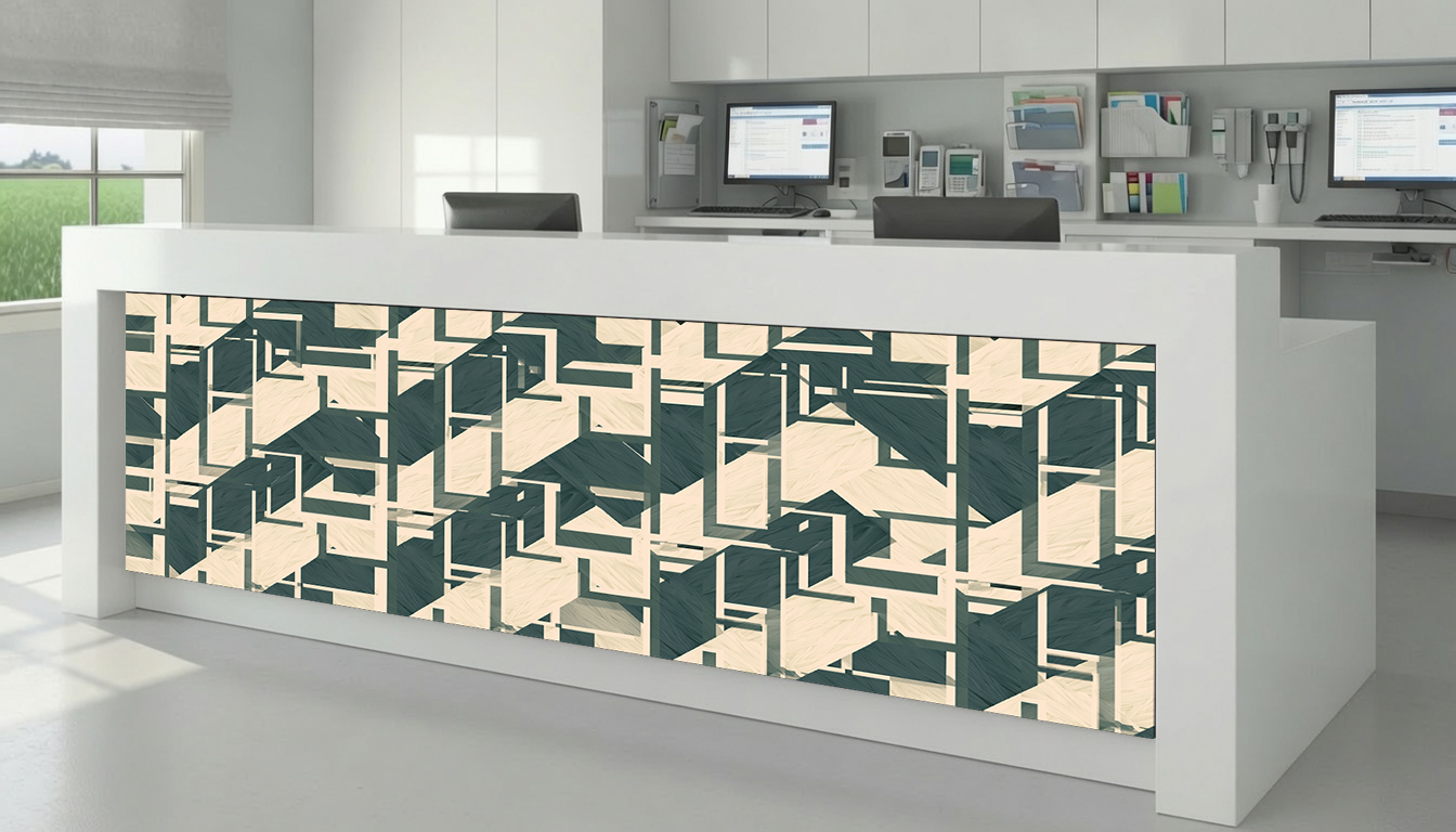 Dark Slate & Birch Interlocking Geometric – Architectural Cladding Panels