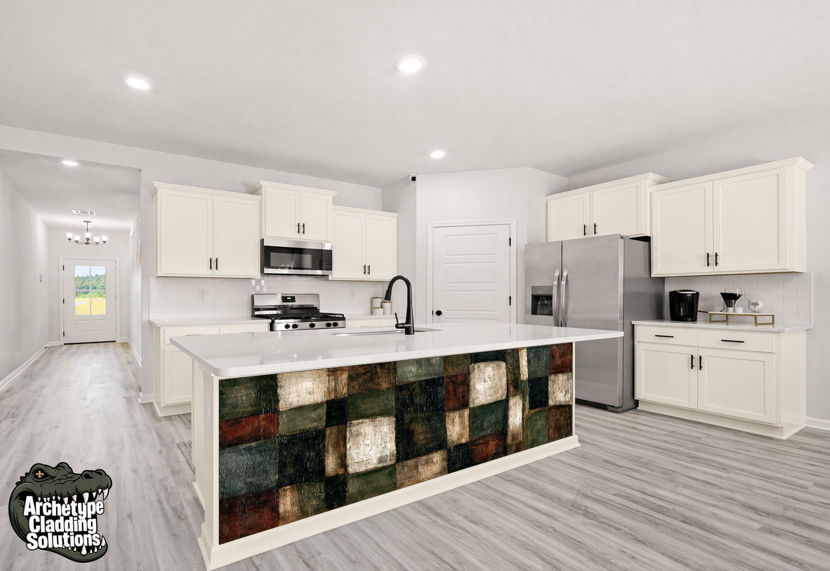 Patina Color Blocks – Architectural Kitchen Island Cladding