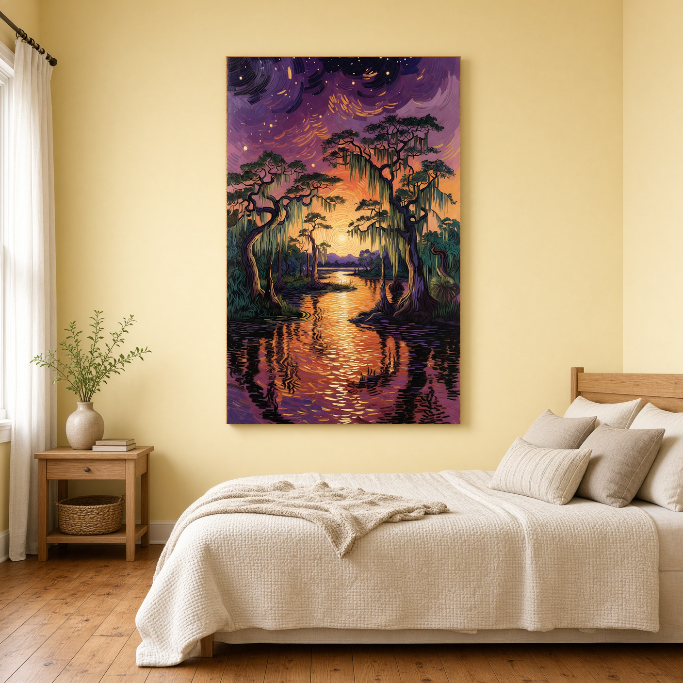 Bayou Color Rush: Sunset over the Water