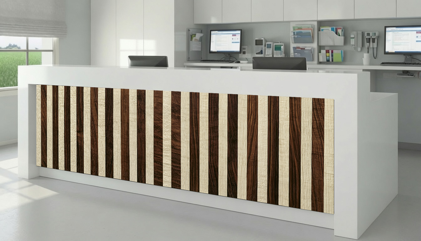 Warm Walnut & Sugar Maple Vertical Slat – Architectural Cladding Panels