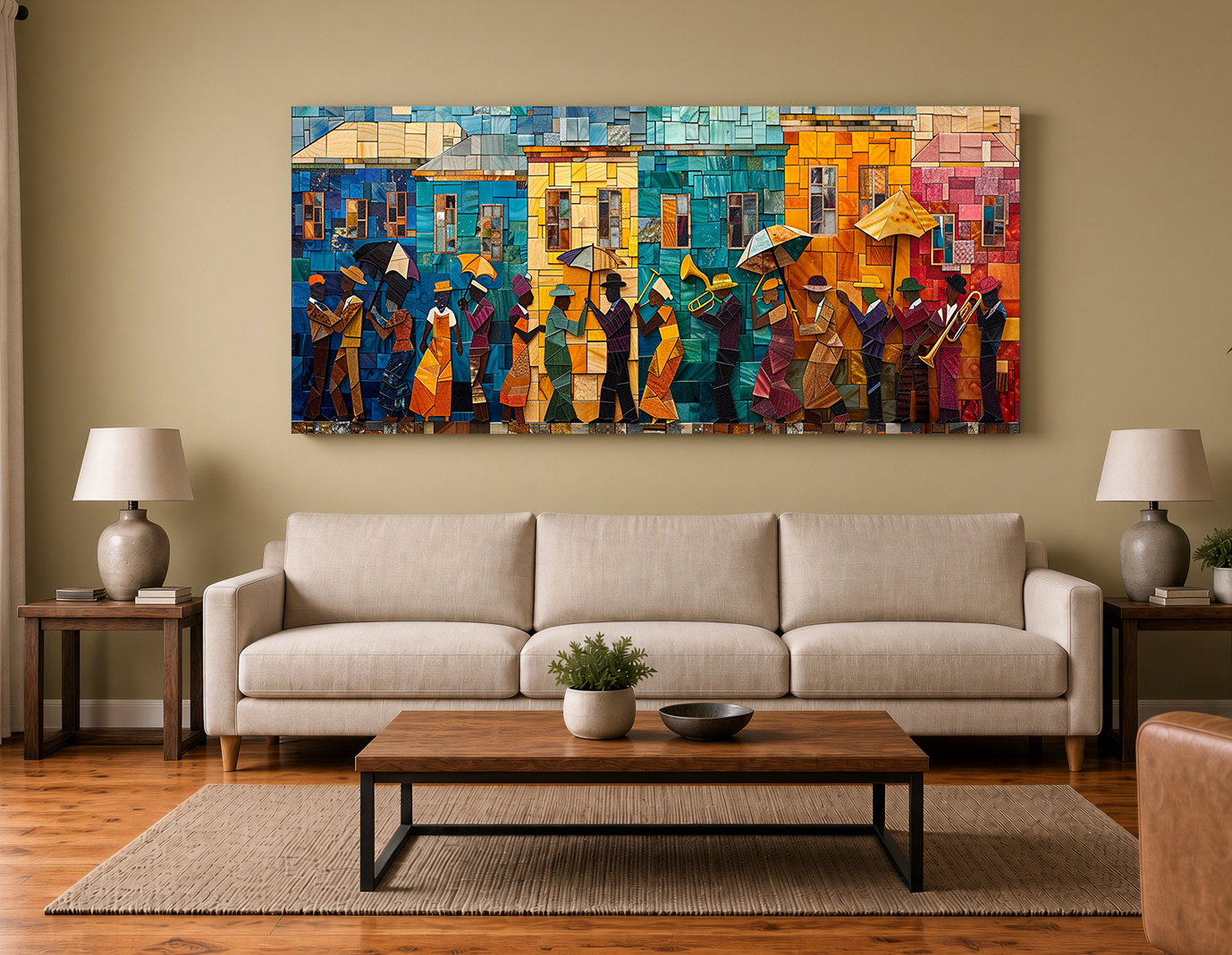 Armstrong Square NOLA Second Line Wall Art Print VII