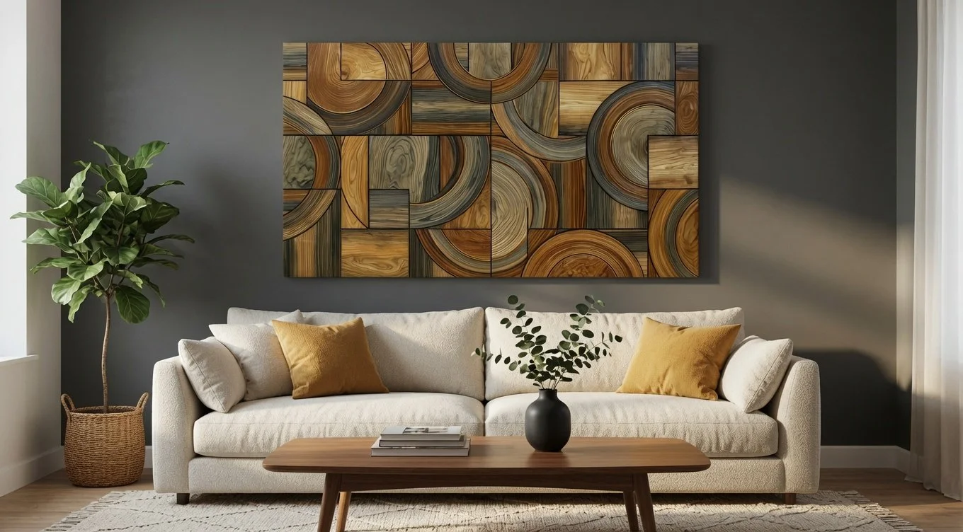 Smokey Blue and Copper Oak Tree Rings