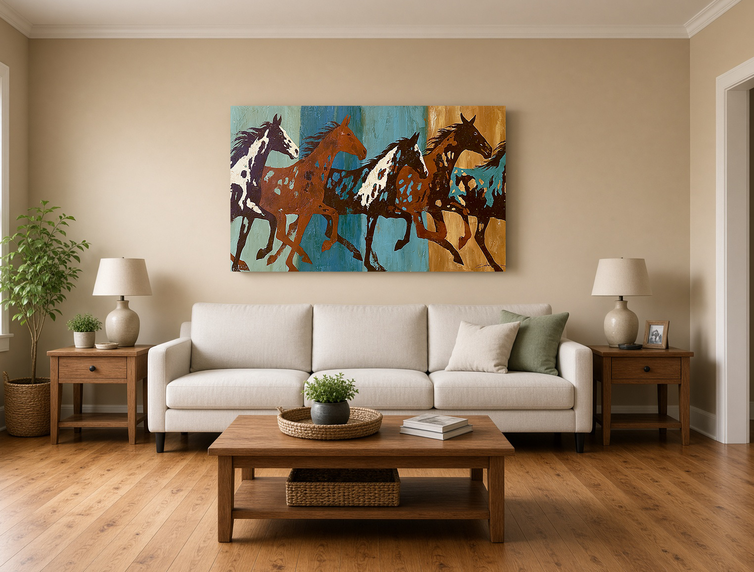 Prismatic Dynamic Horses: Modern Vibrant Equine Wall Art II