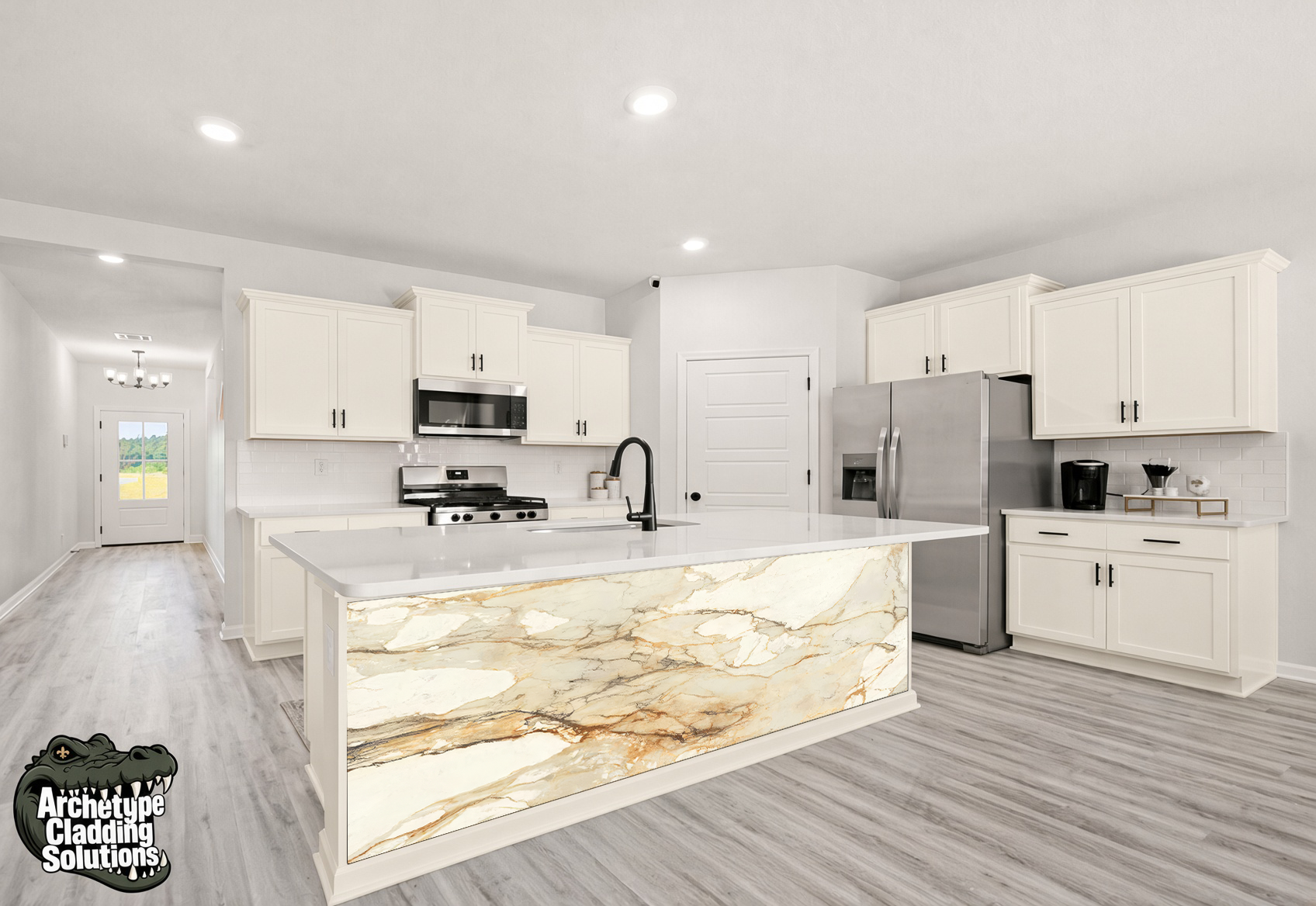 Calacatta Gold – Architectural Kitchen Island Cladding