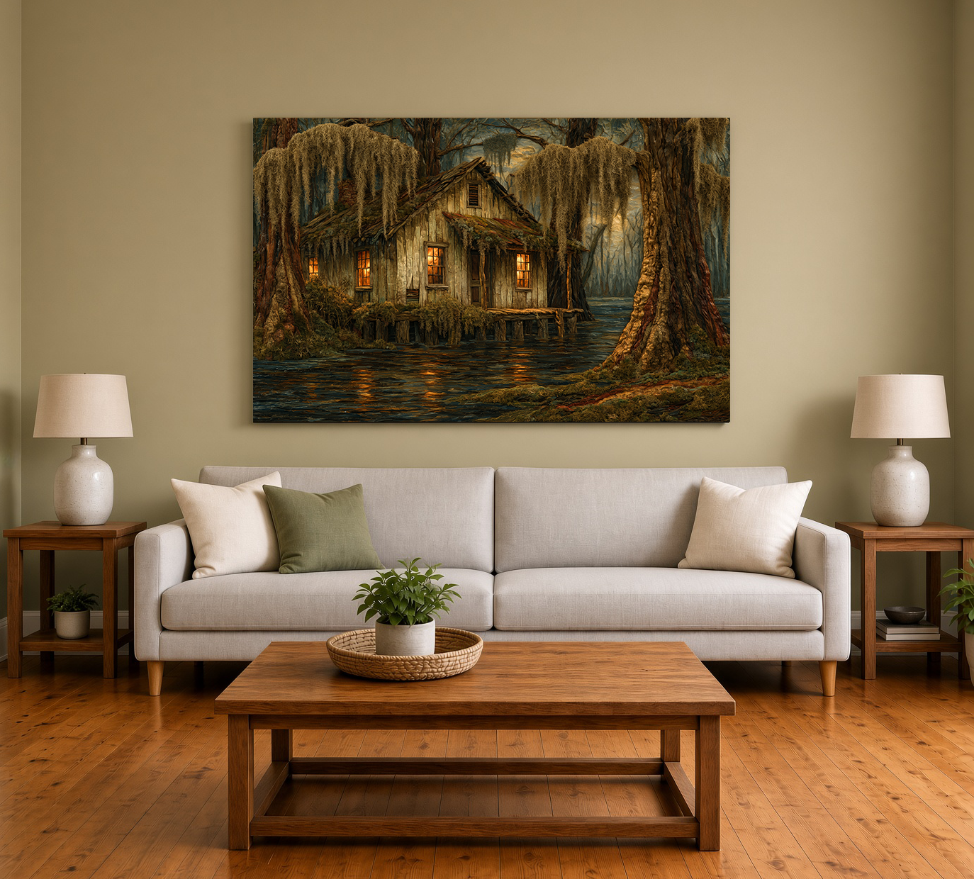 Rustic Swamp Cottage & Mossy Live Oak