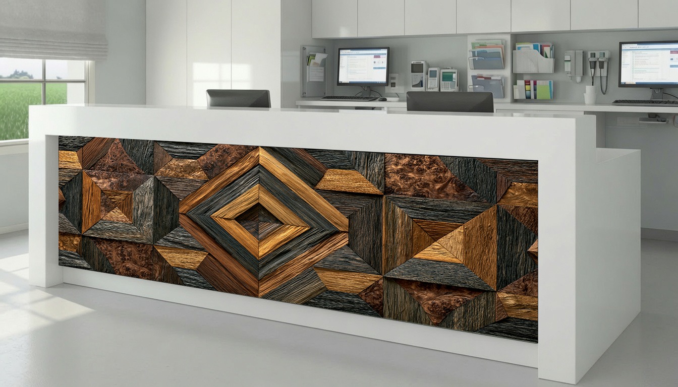 Shou Sugi Ban Cedar & Spalted Maple Chevron – Architectural Cladding Panels