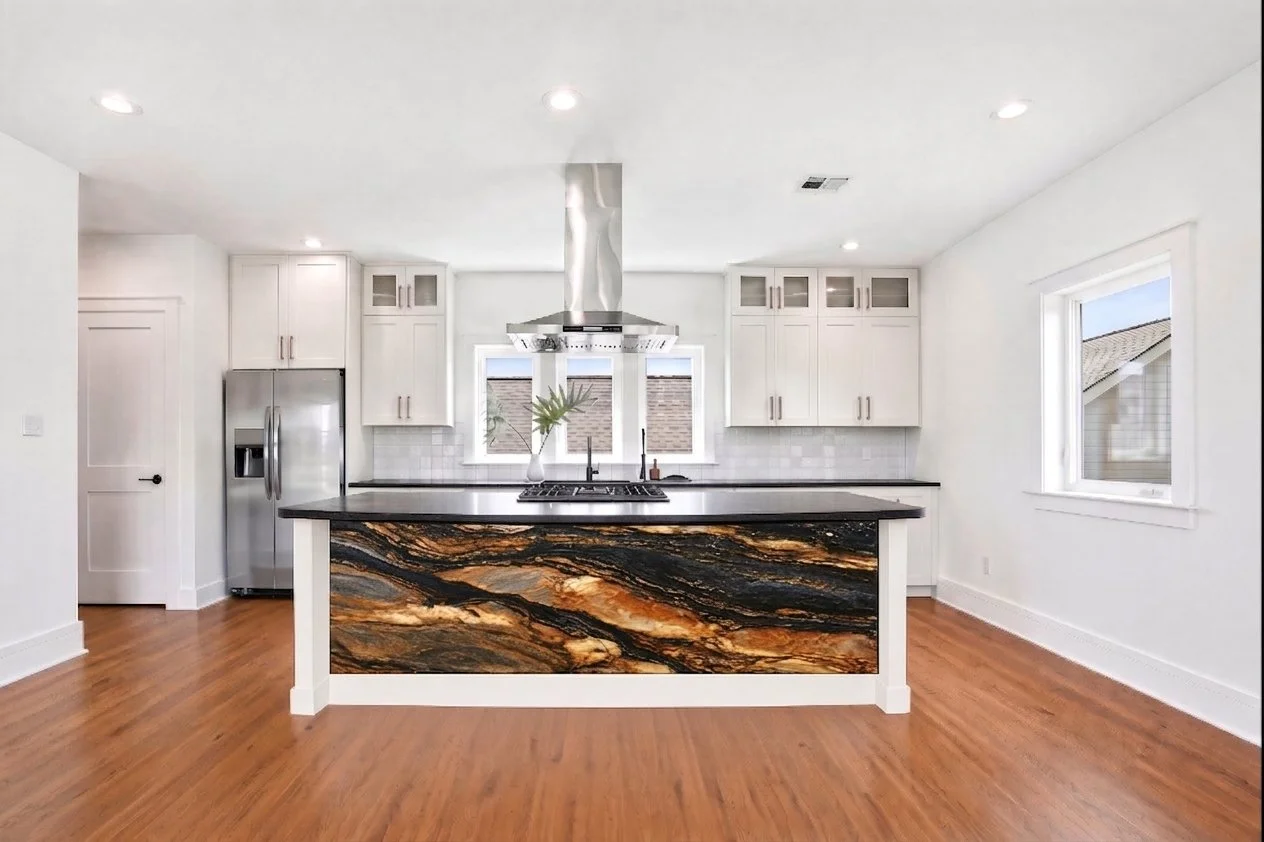 Black Gold Quartz – Architectural Kitchen Island Cladding