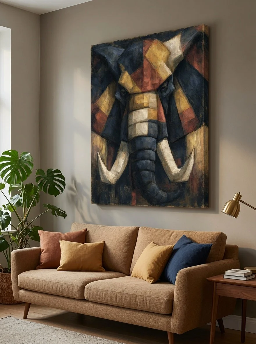 Patchwork Anilyne Dyed Elephant
