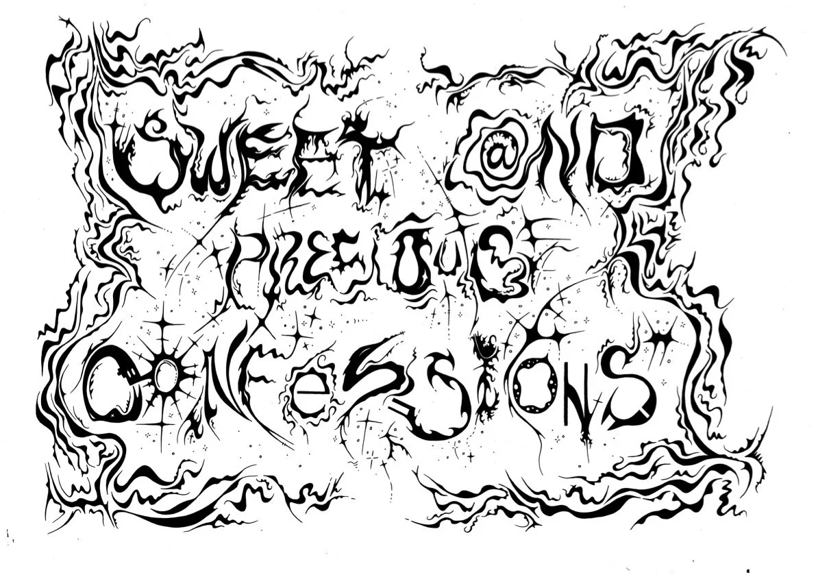Sweet and Precious Confessions (2024)
////
Gel ink pen on paper 
29.7cm x 42cm