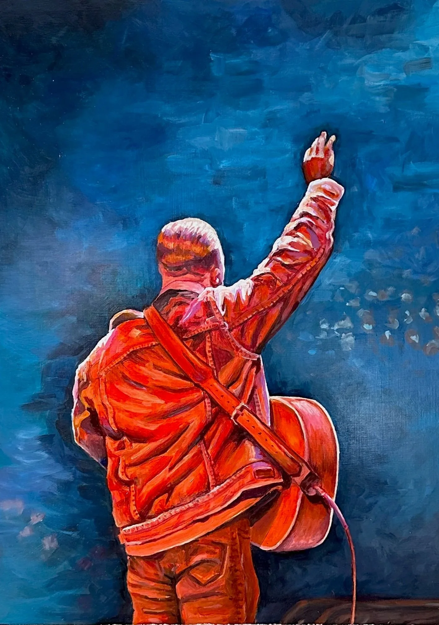 Zach Bryan, Acrylic on Gesso Board