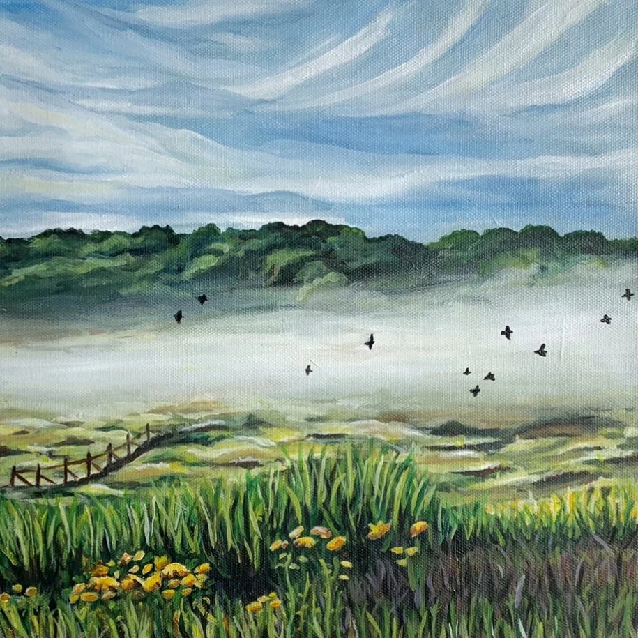 Horsebarn Hill, 12x12 Oil on Canvas
