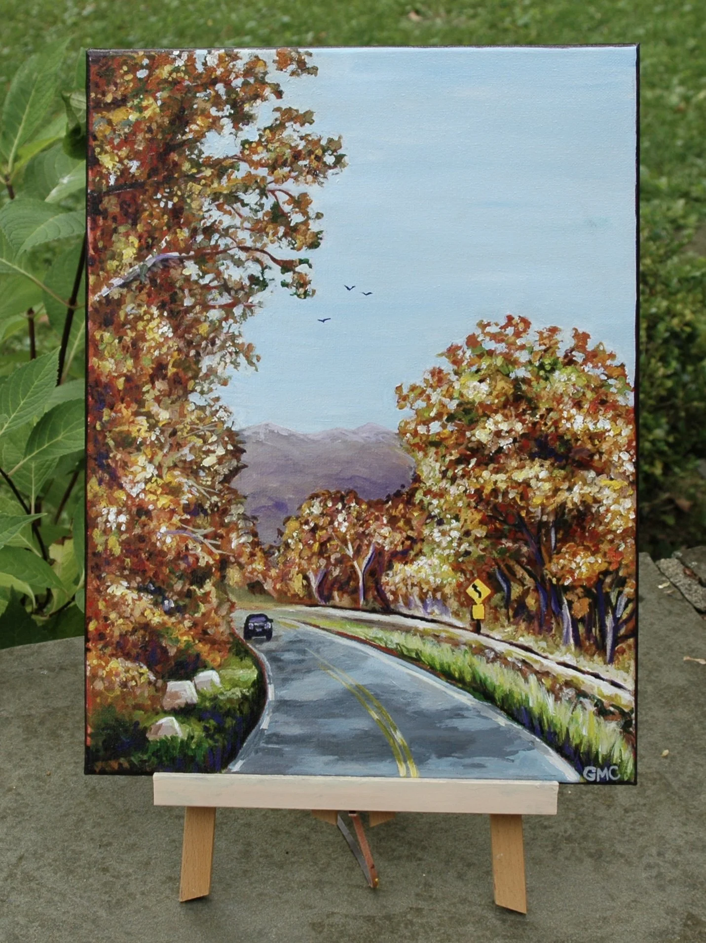 Autumn Drive, Acrylic on Canvas