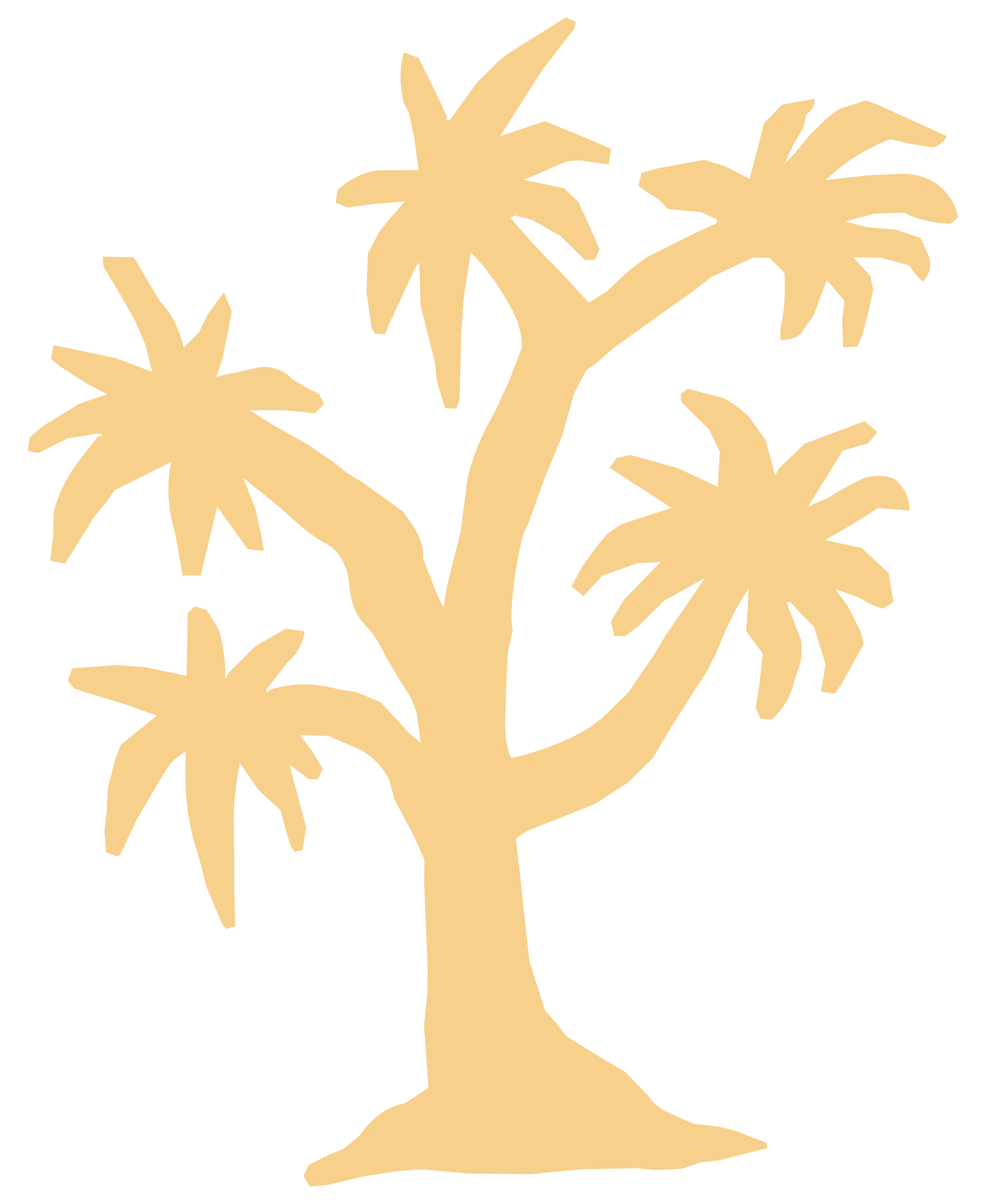 Silhouette of a palm tree against a black background.