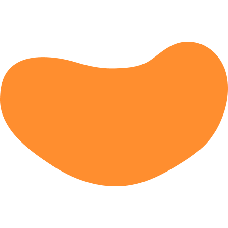 Hand-drawn orange blob icon