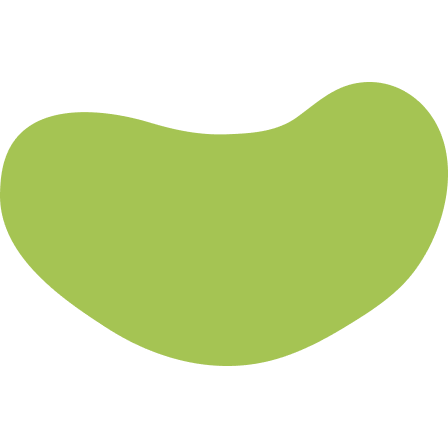 Hand drawn green blob icon