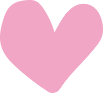 Hand-drawn pink heart