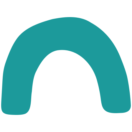 Hand drawn dark blue arch icon