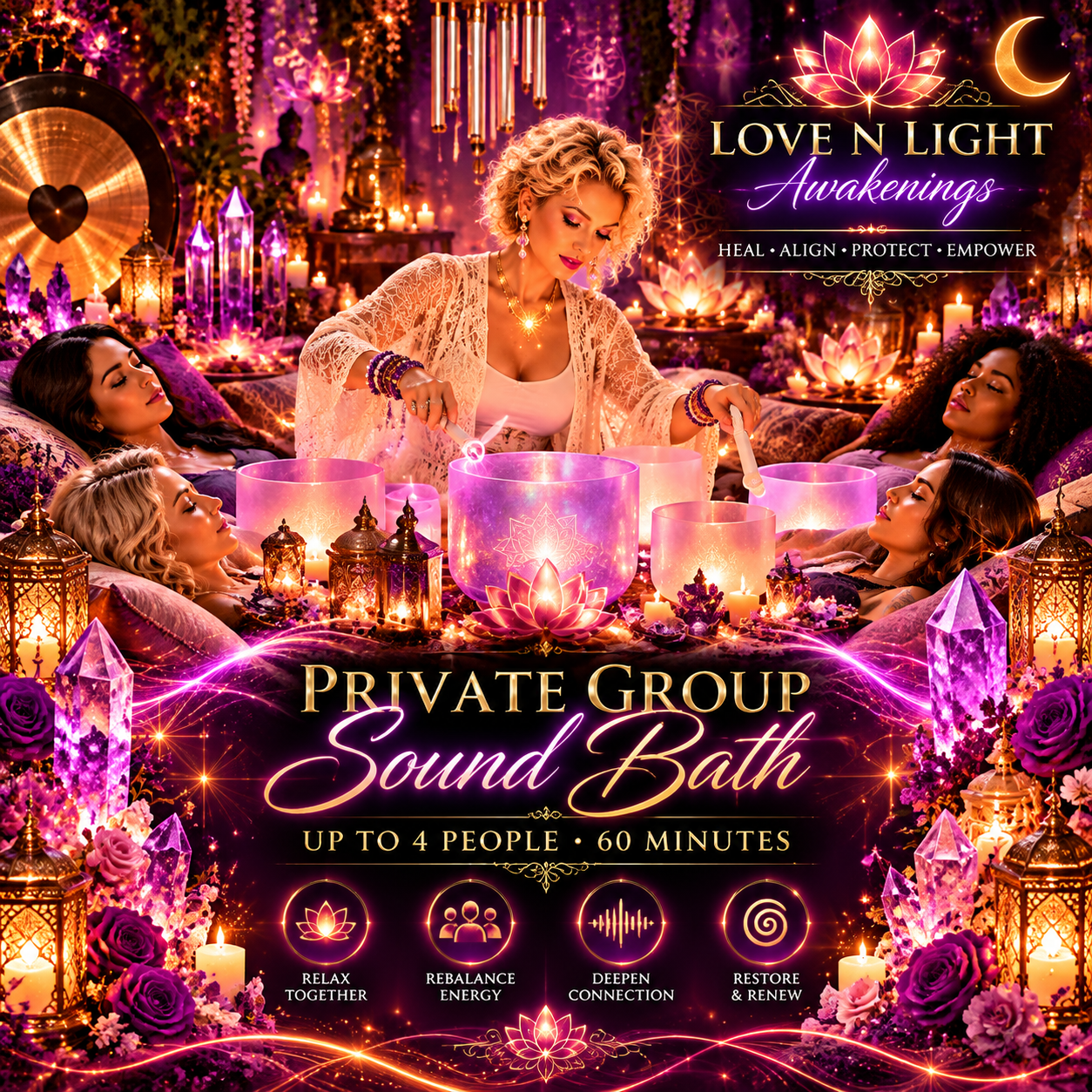 Private Group Sound Bath — Up to 4 People