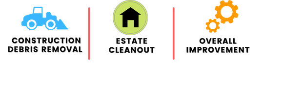 Icons representing a tractor, a house, and gears.