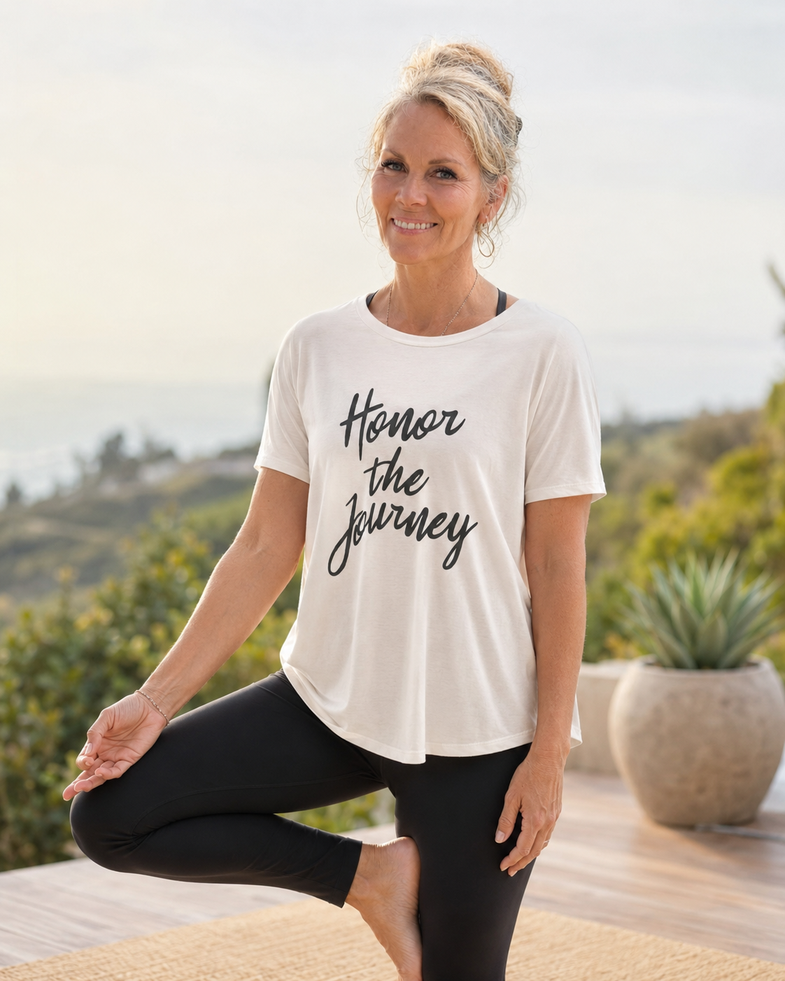 X-Large - Honor the Journey - Flowy Tee (WHITE)