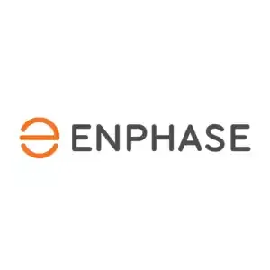 Enphase logo with orange circular emblem and black text on a white background.