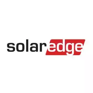 Logo with the words 'solar edge', 'solar' in black and 'edge' in red, on a white background.