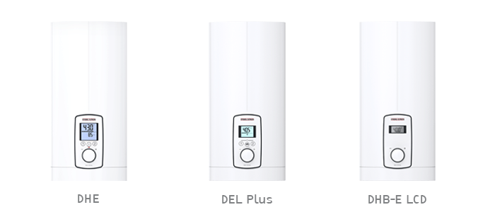 Three digital moisture meters labeled DHE, DEL Plus, and DHP-E LCD