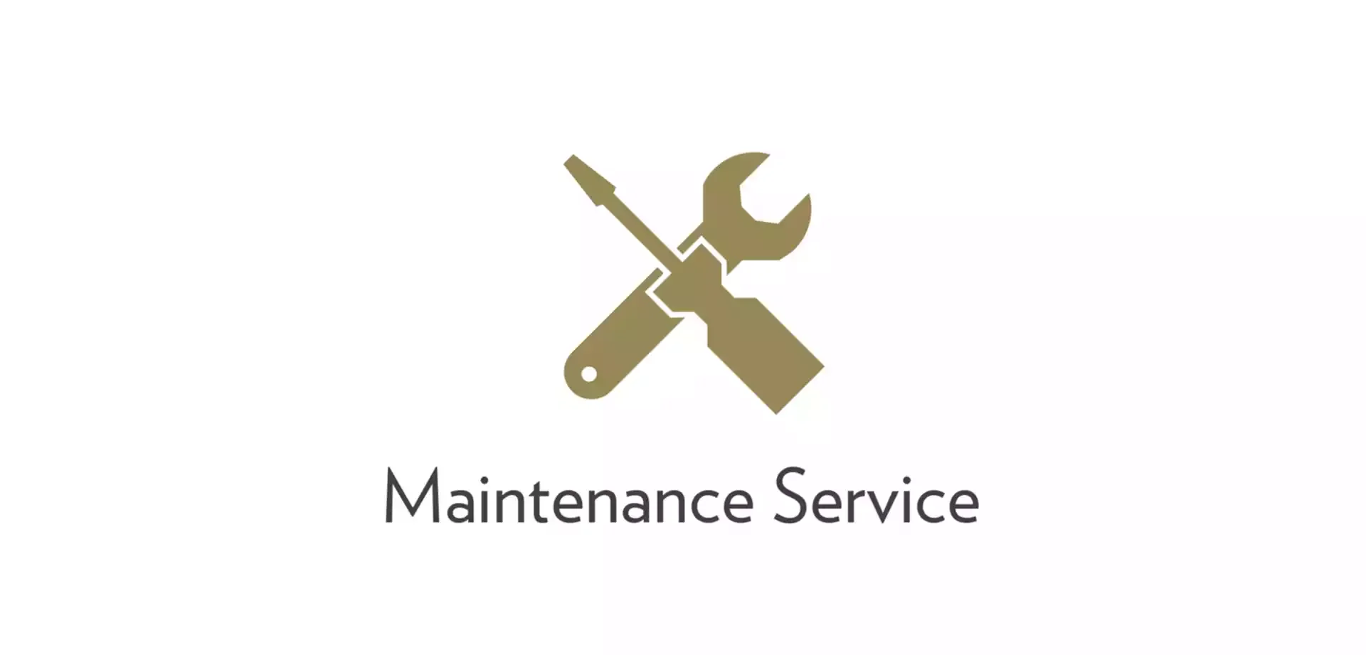 Icon of a wrench and screwdriver crossed over each other with the text 'Maintenance Service' below.
