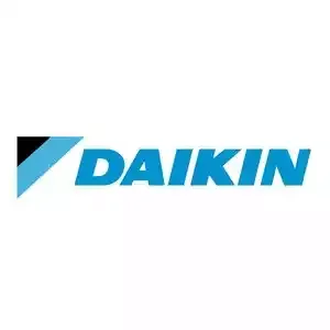 Daikin logo in blue and black.