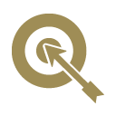 A target with an arrow hitting the bullseye