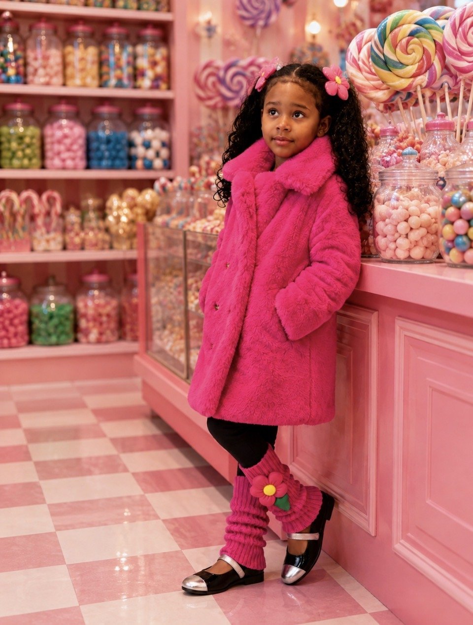 Candy Real Rabbit Fur Coat