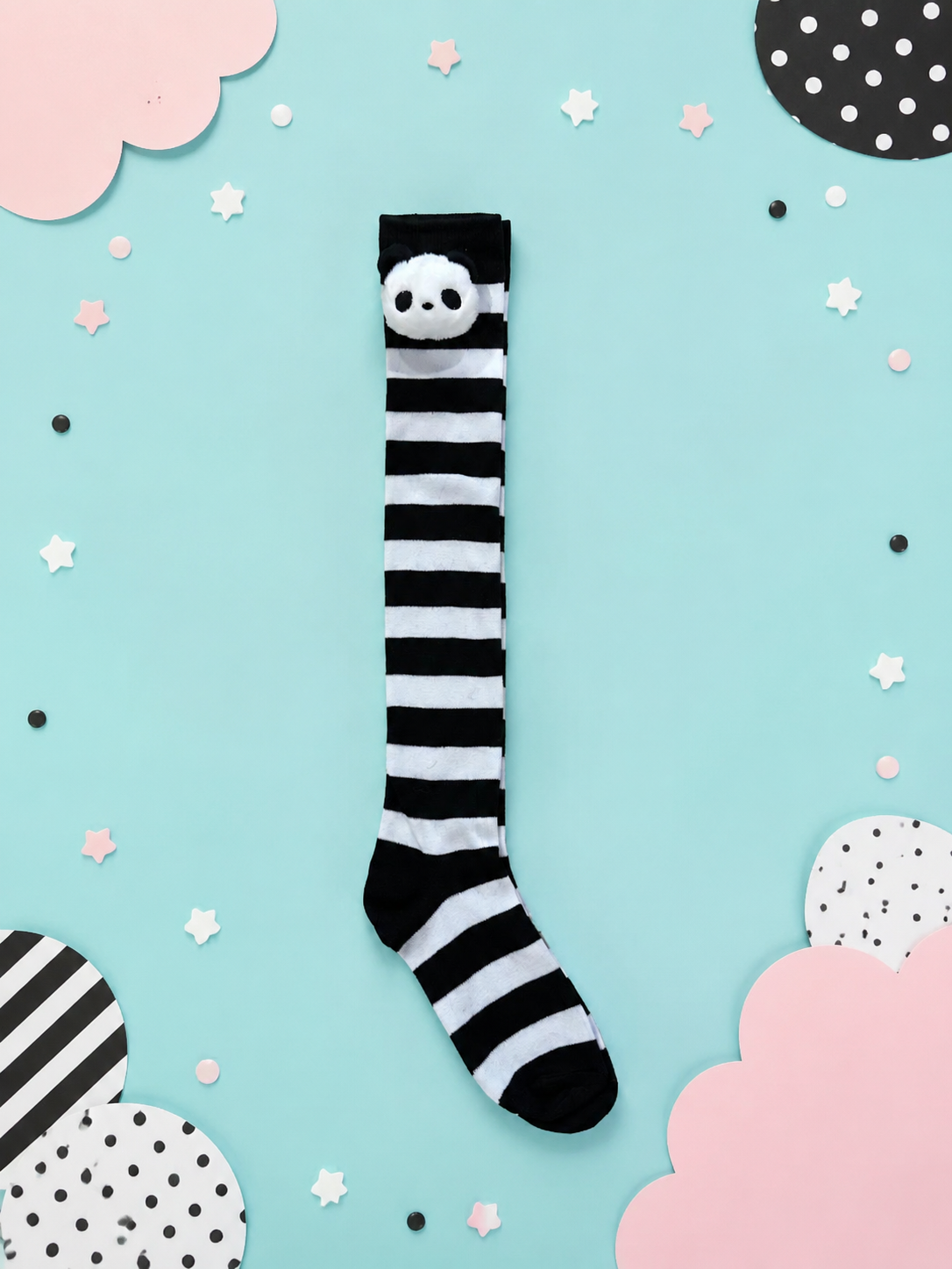 Panda Play Knee-High Socks