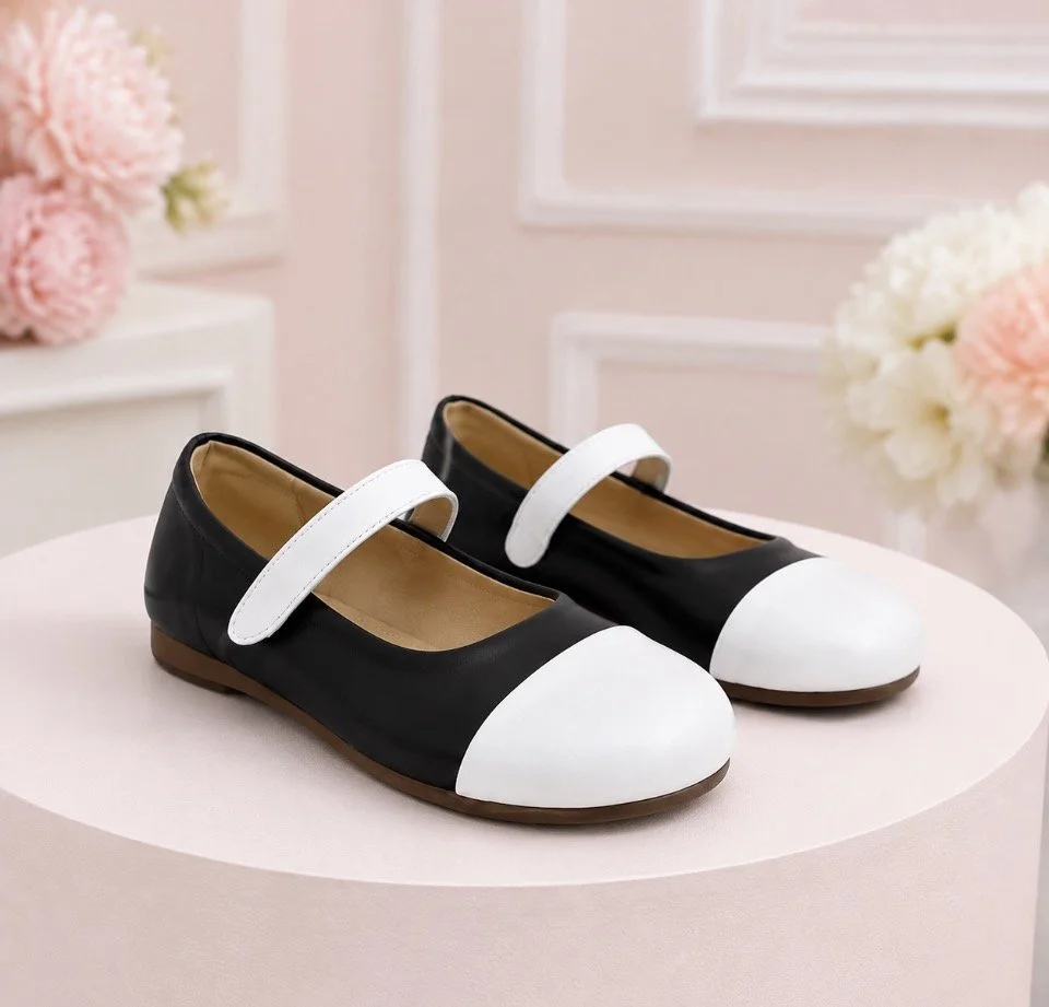 Panda Leather Mary Janes Shoes