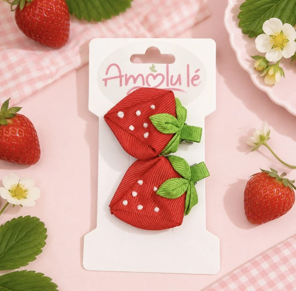 Strawberry Sweet Hair Clips