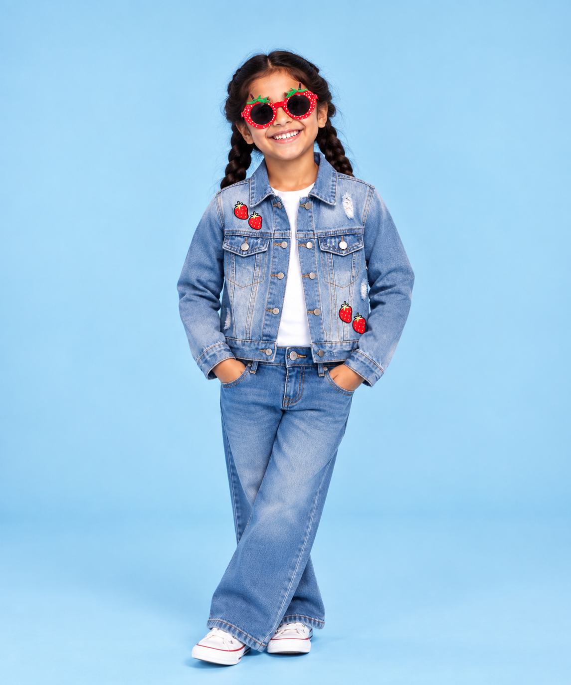Strawberry Patch Denim Jacket