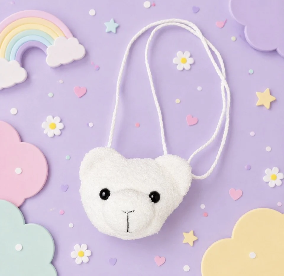 Fuzzy Teddy Bear Purse