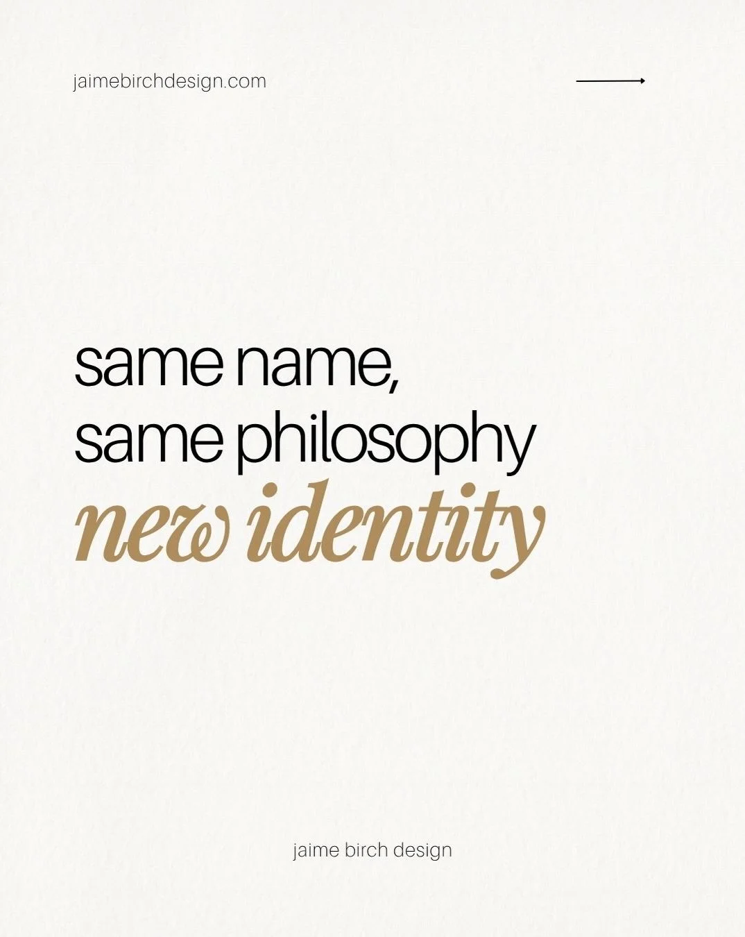 A little evolution of my own.⁠💫
⁠
As my work has grown and shifted, Jaime Birch Design has too. ⁠
⁠
More strategy. ⁠
Stronger identities. ⁠
Deeper collaboration. ⁠
⁠
The old identity served me well, but it was time for something that felt more align