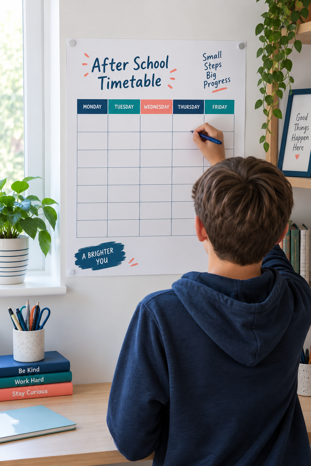 Blank Afterschool Timetable (soccer focus) editable