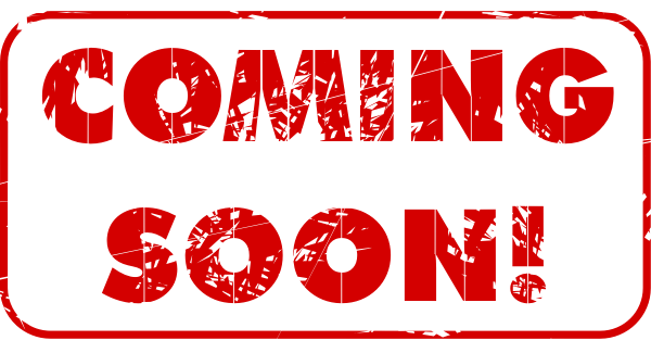 Red stamp reading Coming soon