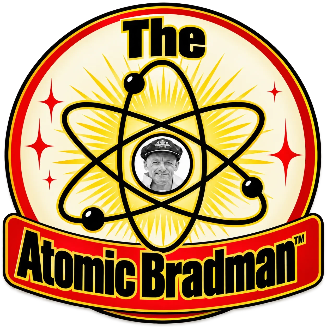 The Atomic Bradman barbecue logo