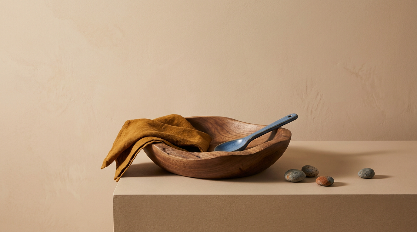 Hand-Carved Wooden Bowl